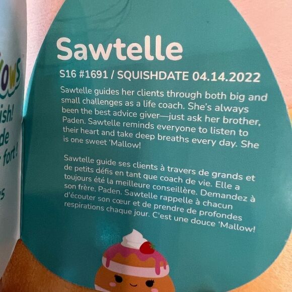 COPY - NEW Original Squishmallows Sawtelle 16” - Picture 6 of 9